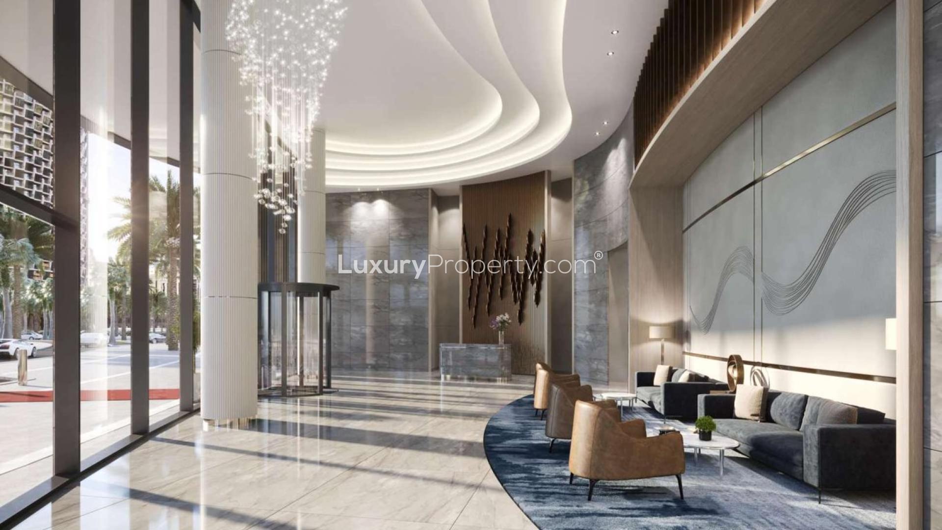 Luxurious penthouse lobby with elegant design in Downtown Dubai Opera District