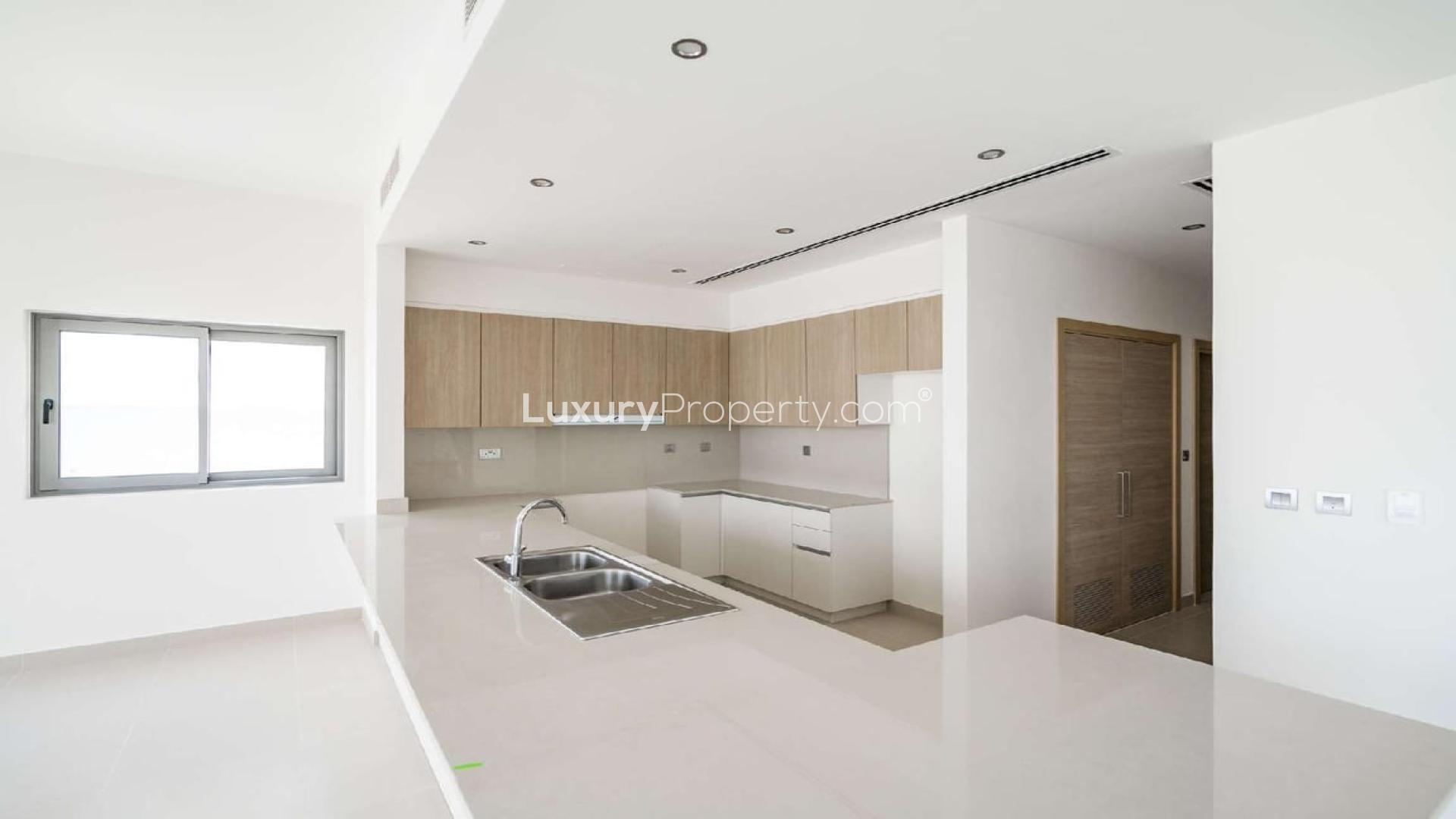 Modern 5-bedroom villa exterior in Sidra, Dubai Hills Estate, available for rent