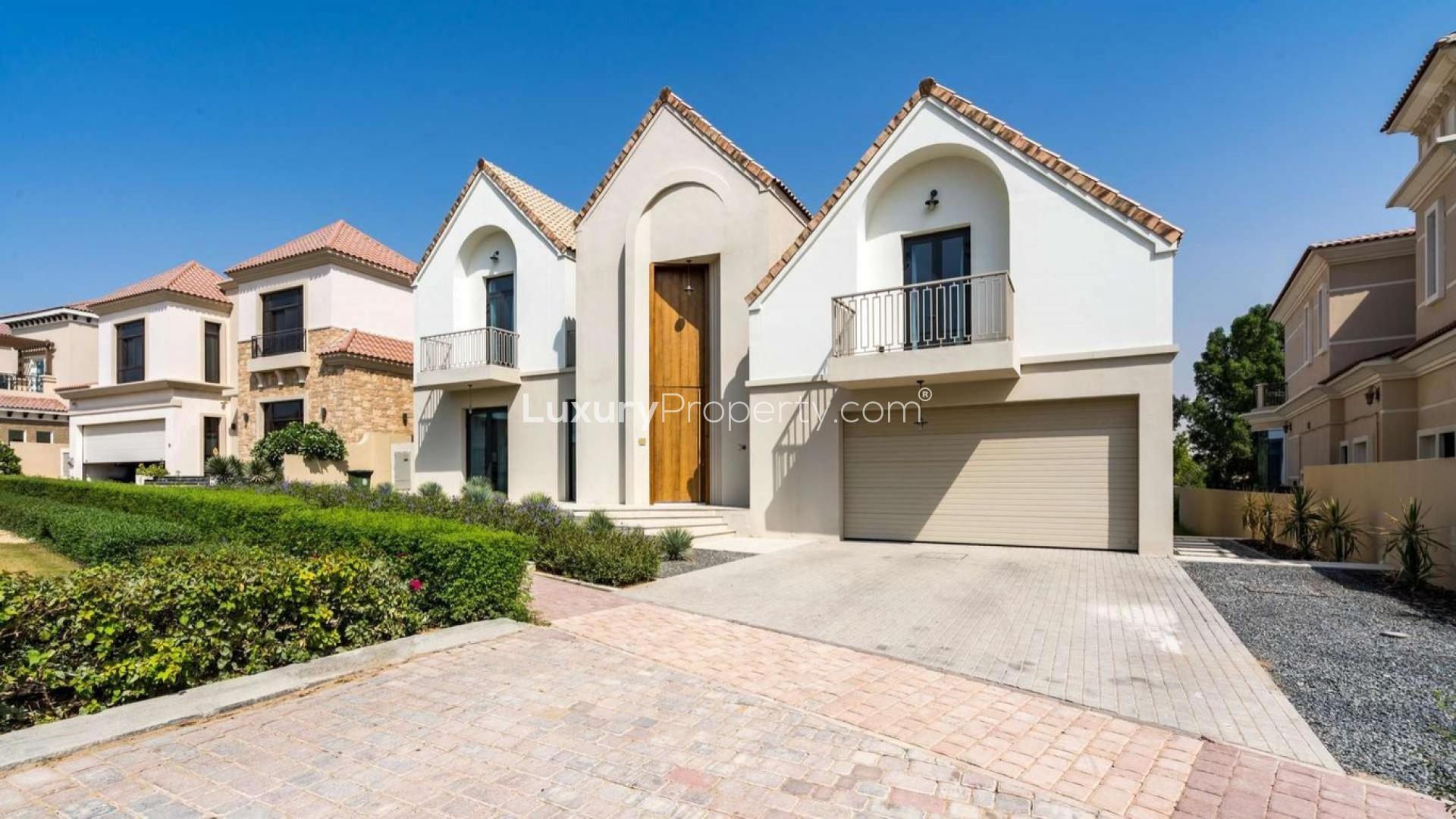 N/A,Stunning 5-bedroom villa exterior in Jumeirah Golf Estates, Wildflower, Earth community