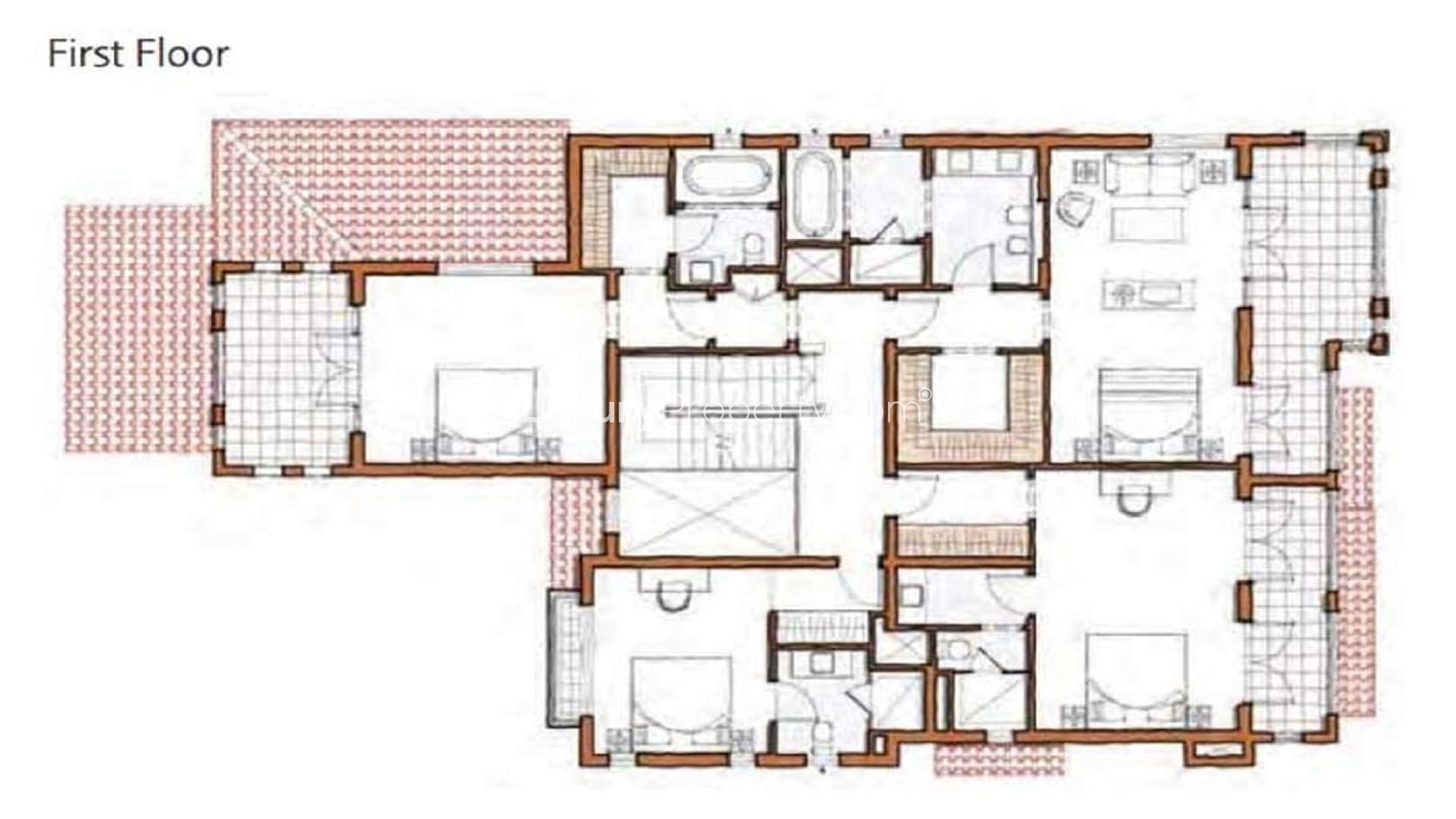 Stunning villa with private pool in Jumeirah Golf Estates, Fire community, for rent