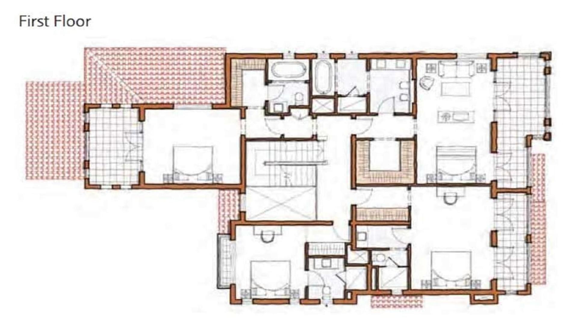 5-bedroom villa with stone facade in Jumeirah Golf Estates, Fire community, for sale