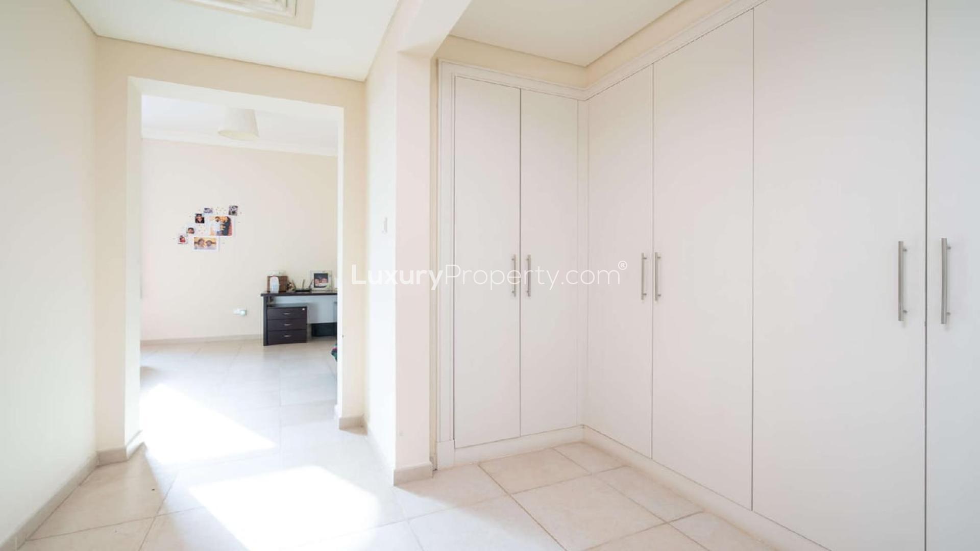 Exterior view of 5-bedroom villa for rent in Victory Heights, Dubai Sports City