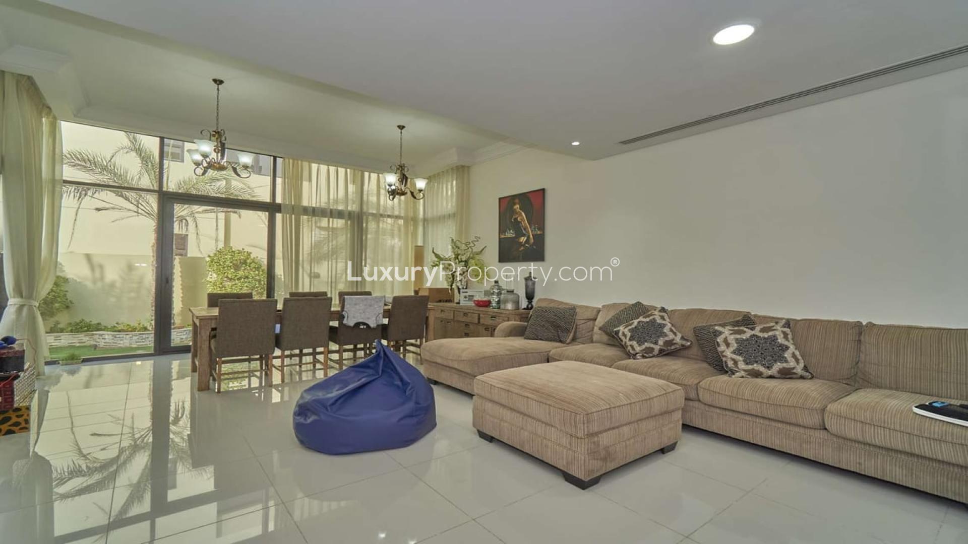 Exclusive 5-bedroom villa exterior in Silver Springs, Damac Hills for rent