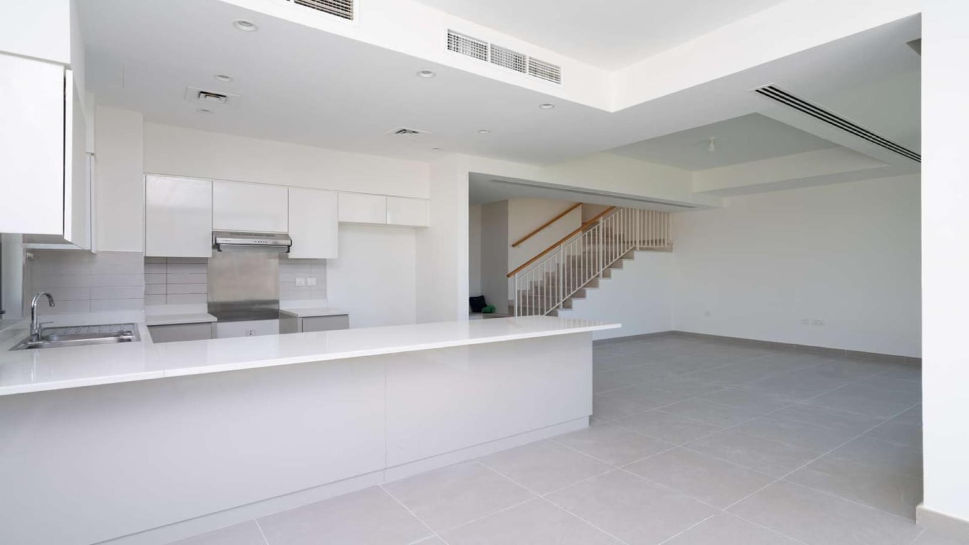 Villa patio with green lawn, Dubai Hills Estate, Maple community, ideal family home rental