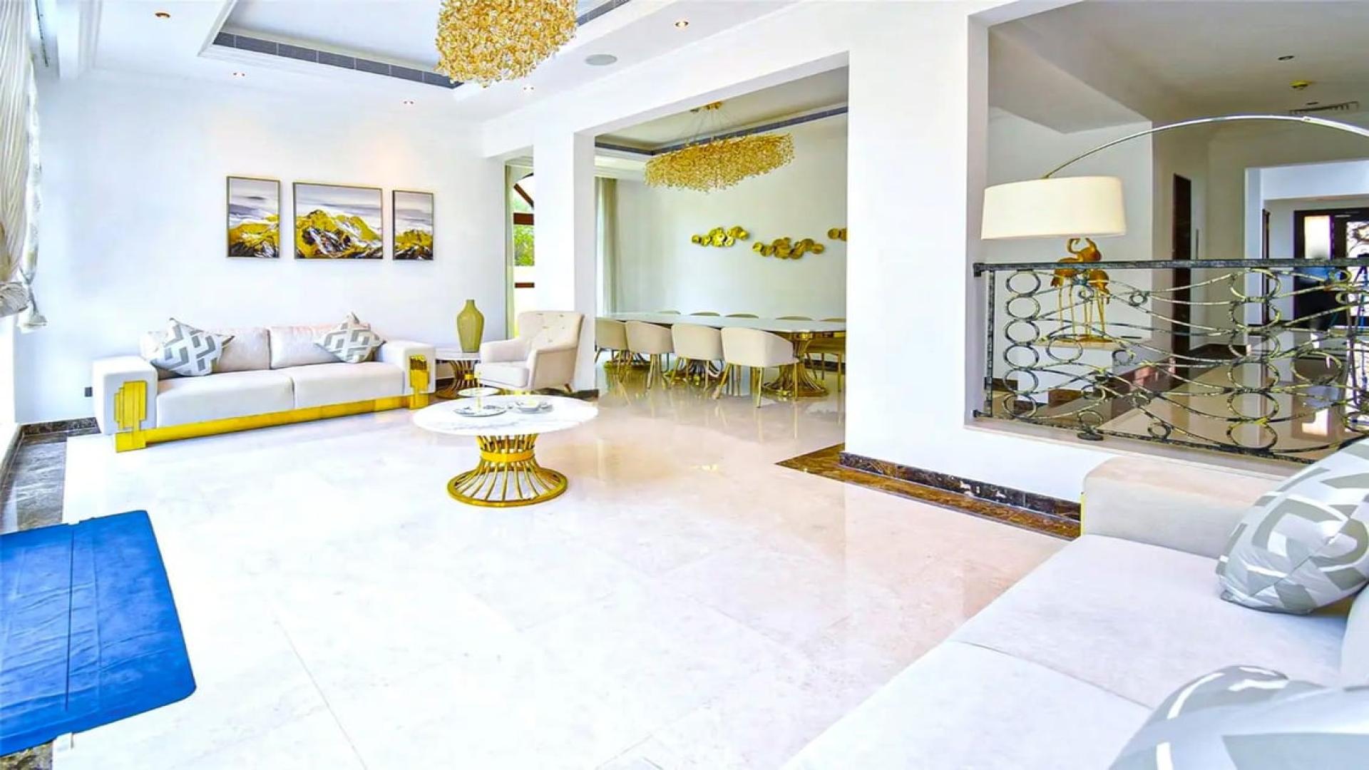 Luxurious living room in fully upgraded villa, Jumeirah Golf Estates, Fire community