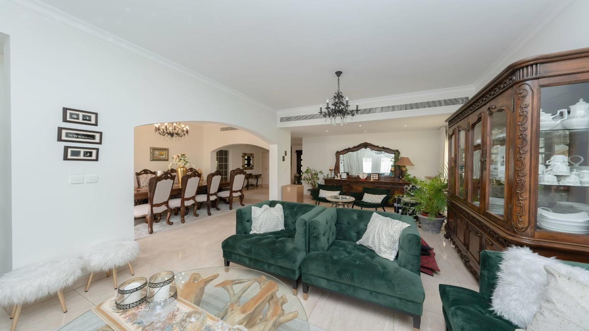 Luxurious living room in fully renovated villa, Meadows 2, with elegant furniture and decor