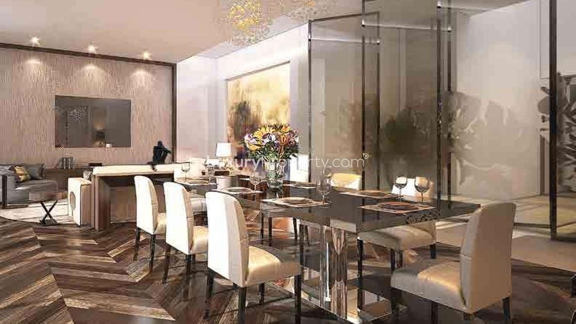 Elegant dining room in luxurious Akoya Dubai Hills villa, Damac Hills, Rockwood community