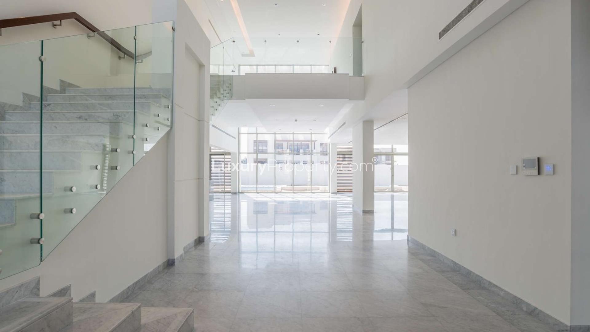 Modern exterior of five-bedroom luxury villa in District One, Mohammed Bin Rashid City