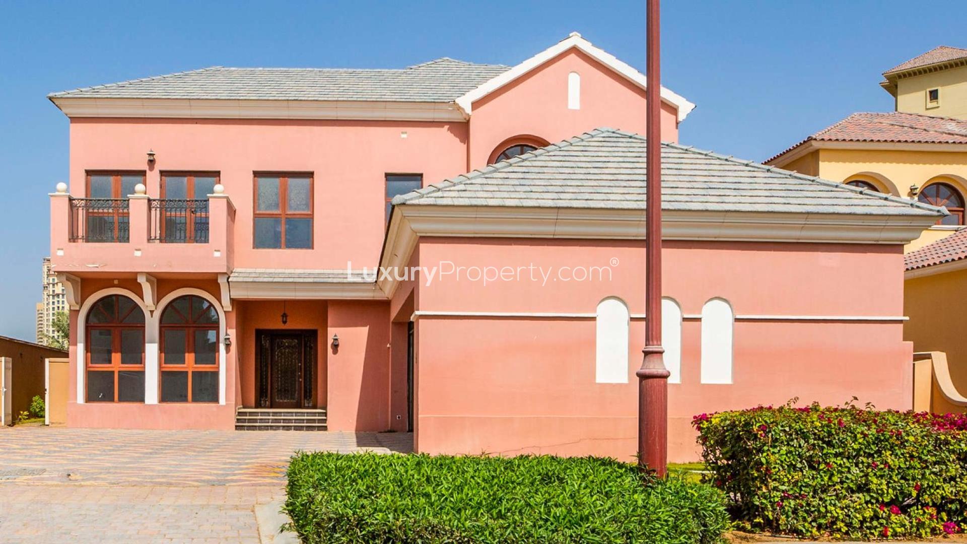 Elegant living and dining area in Provencal-style villa, Jumeirah Golf Estates, Dubai