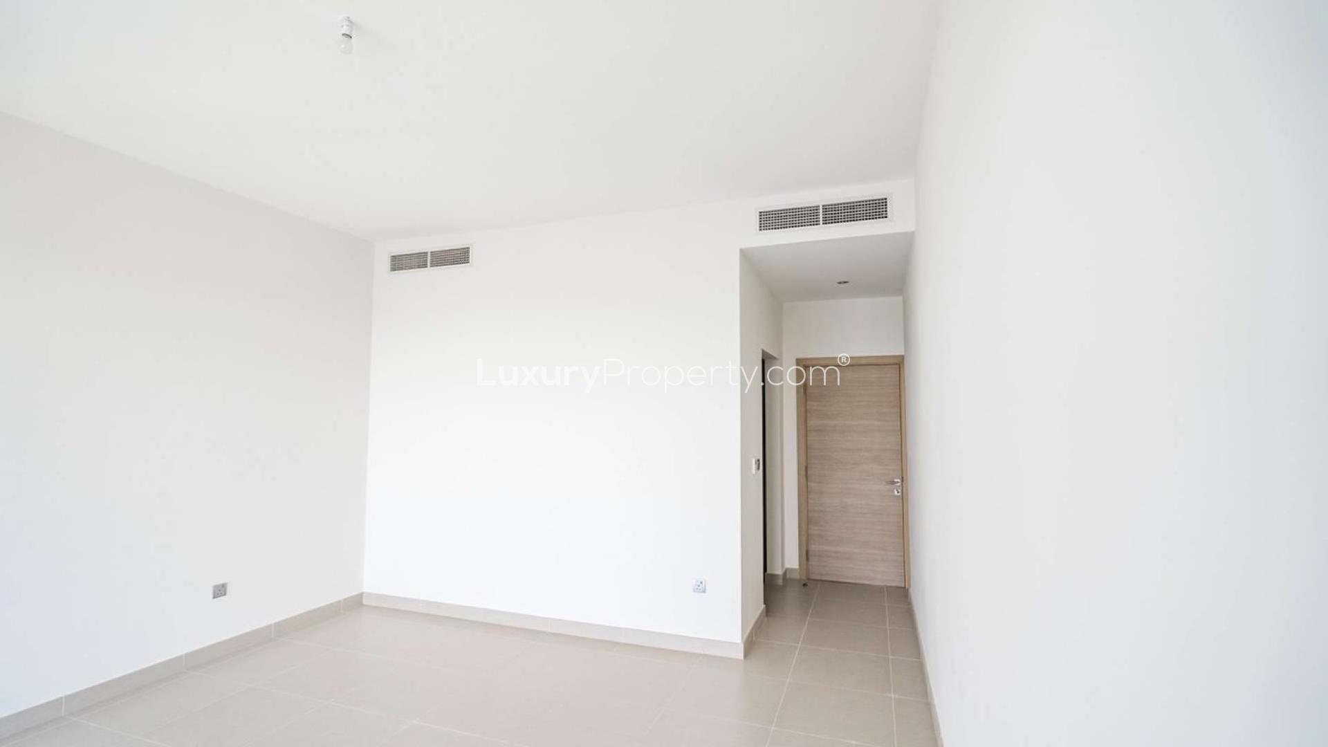 Luxurious modern villa exterior in Sidra Phase 1, Dubai Hills Estate, available for rent