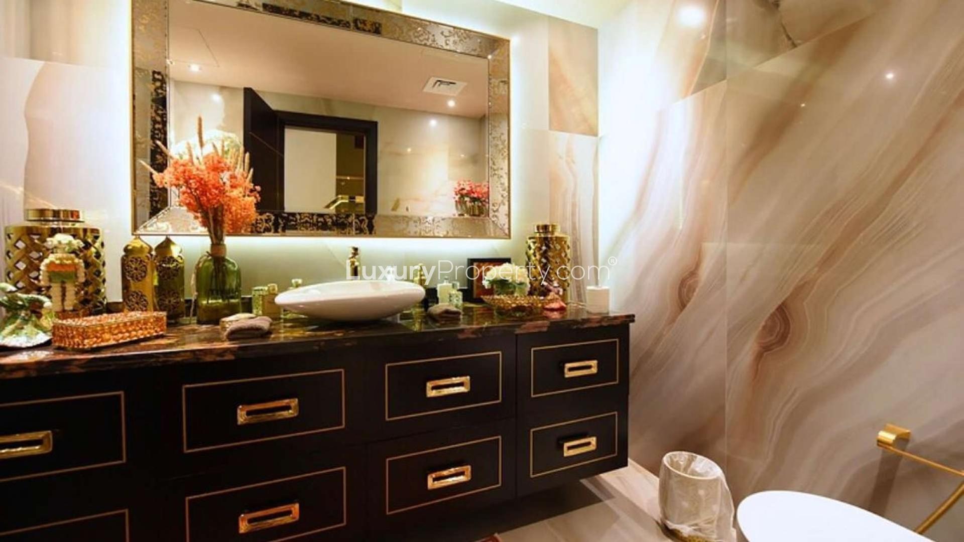 Luxurious living area in a fully upgraded Jumeirah Park Legacy villa for sale