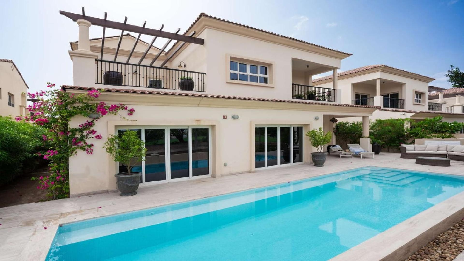 Exterior view of 5-bedroom villa in Wildflower, Jumeirah Golf Estates, for sale