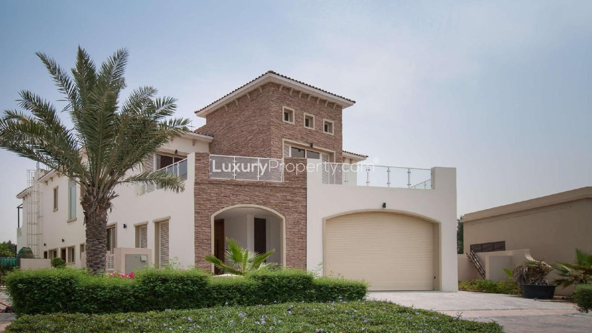 Modern 5-bedroom villa with lush garden in Lime Tree Valley, Jumeirah Golf Estates