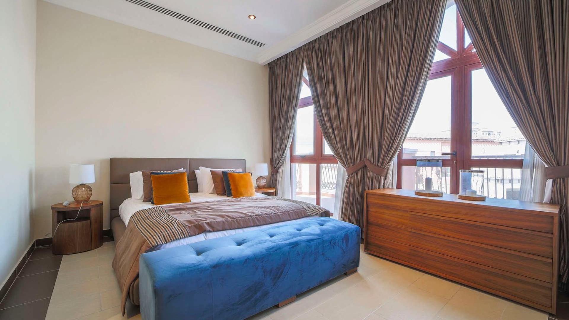 Luxurious bedroom in 4-bedroom villa, Orange Lake, Jumeirah Golf Estates, with elegant decor