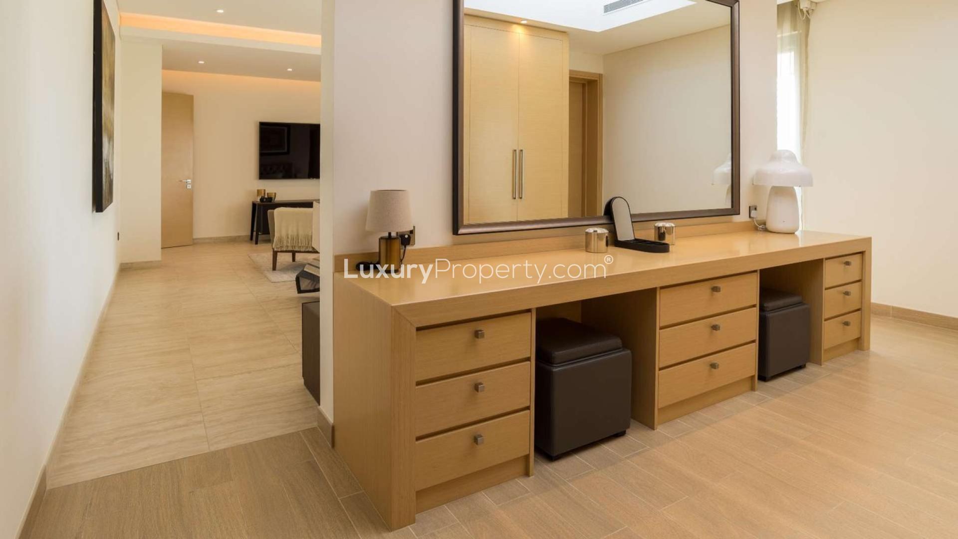 Independent villa exterior in Sobha Hartland, Mohammed Bin Rashid City, lush landscaping