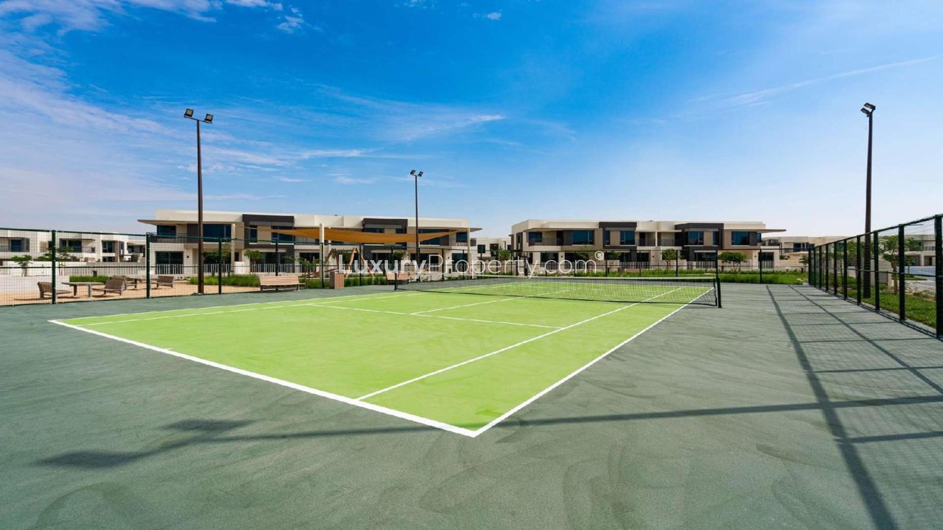 Modern kitchen in 4-bedroom villa, Maple at Dubai Hills Estate, available for rent