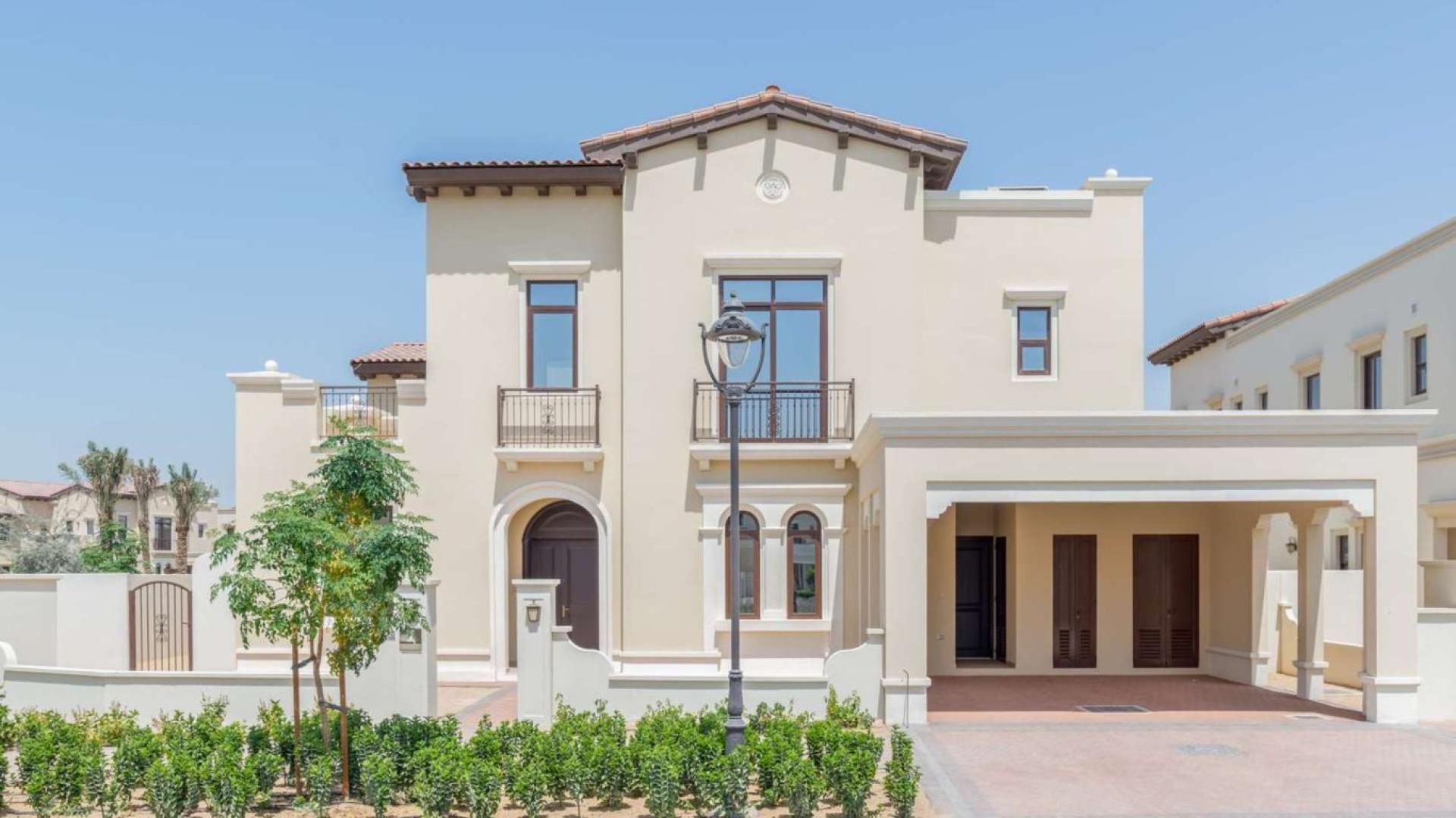 N/A,"Elegant 5-bedroom villa in Rasha, Arabian Ranches 2, perfect for large families.",Luxury bathroom with double sinks and marble countertop in Rasha villa, Arabian Ranches 2