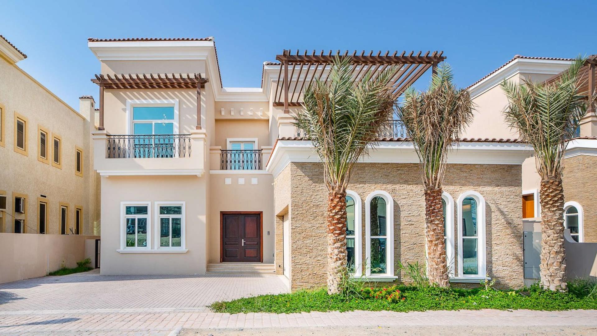 Luxury 5-bedroom villa exterior in Wildflower, Jumeirah Golf Estates, Earth community for sale
