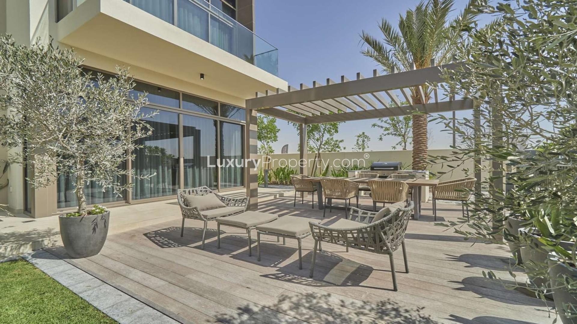 Luxurious living room in five-bedroom villa, Golf Place, Dubai Hills Estate
