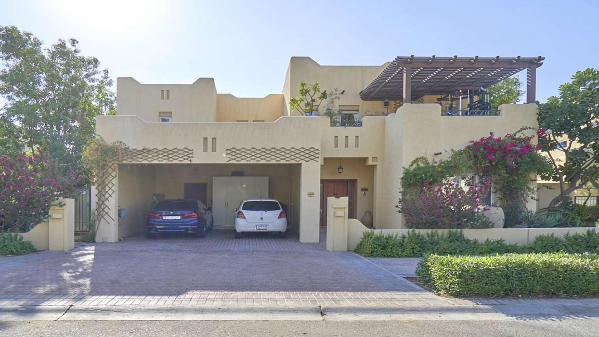 "Luxurious Arabian Ranches villa with private pool and garden in Terra Nova community.",Villa for sale in Terra Nova, Arabian Ranches with garage and landscaped front yard