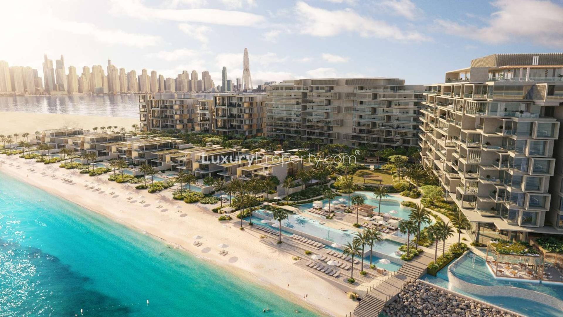 Duplex Sky Villa with private pool at Six Senses, Palm Jumeirah, beachfront view