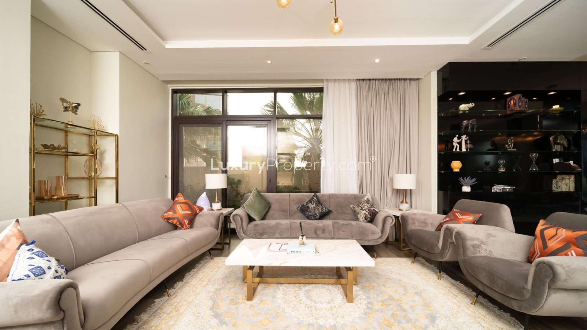 Exterior view of upgraded 5-bedroom villa in Brookfield, Damac Hills, for sale