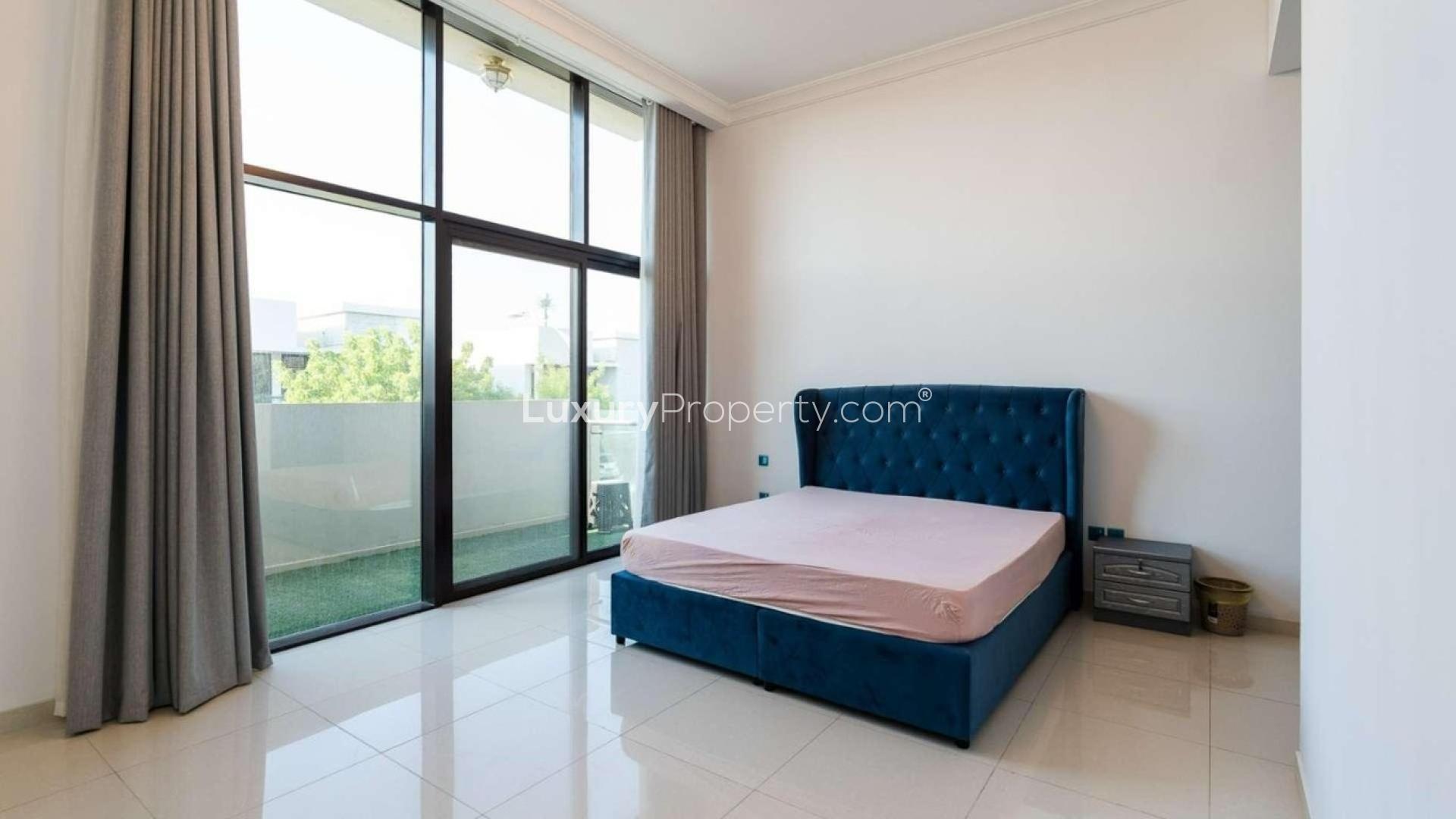 Luxurious living room in 5-bedroom villa, DAMAC Hills, Whitefield, modern interior design