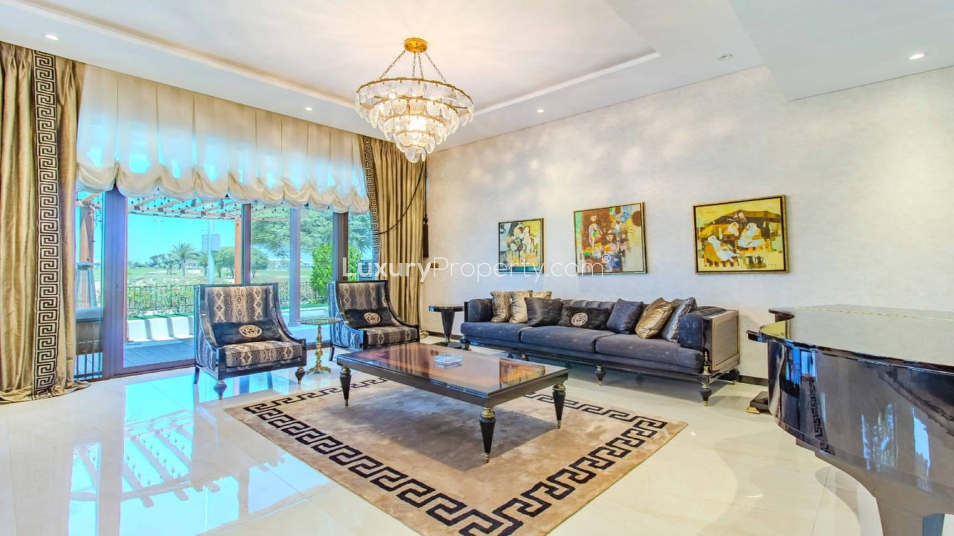 Modern villa with private pool and patio in Flora, Damac Hills community