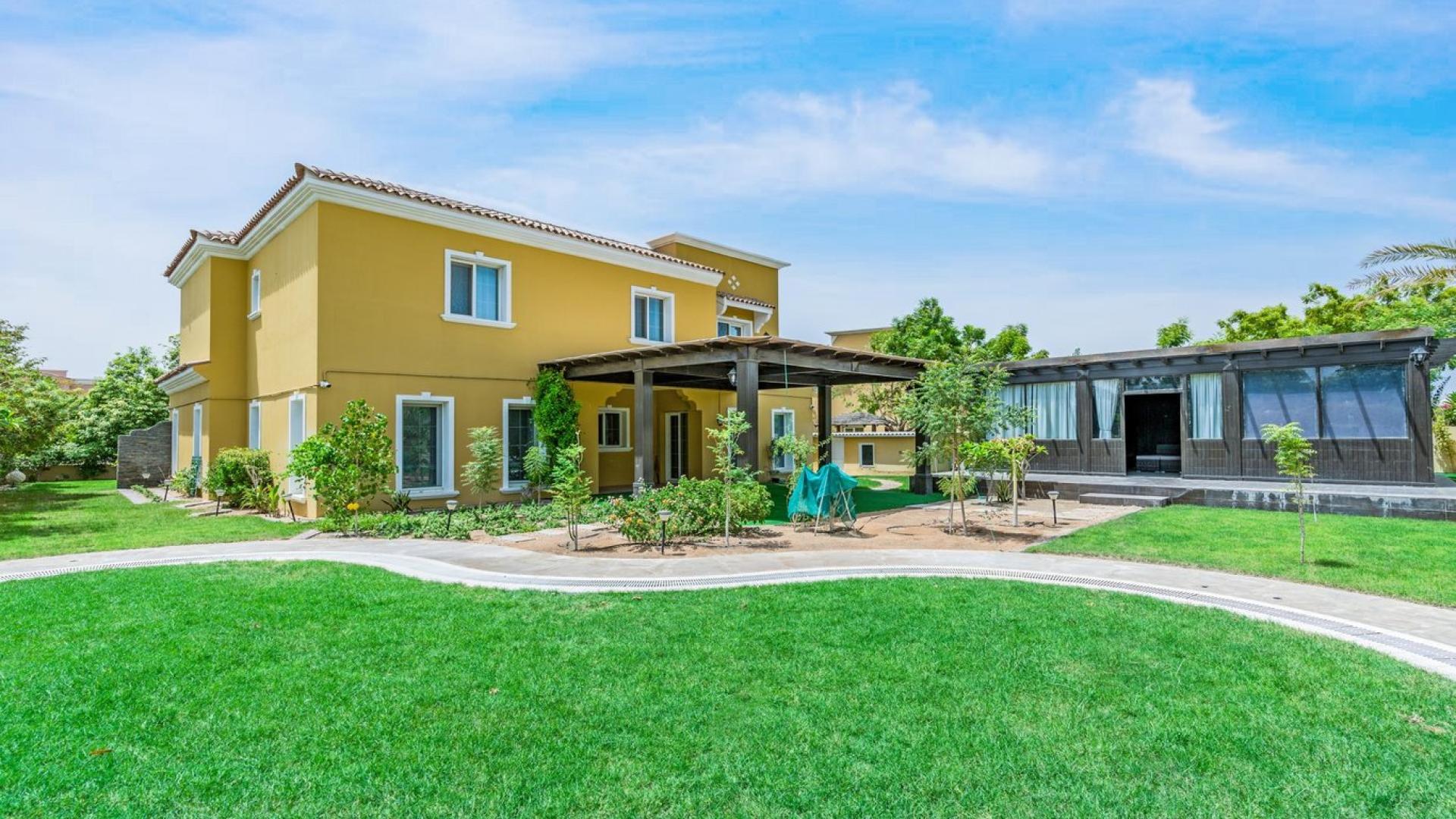 Upgraded Type 14 Villa exterior with lush garden, Mirador La Coleccion, Arabian Ranches