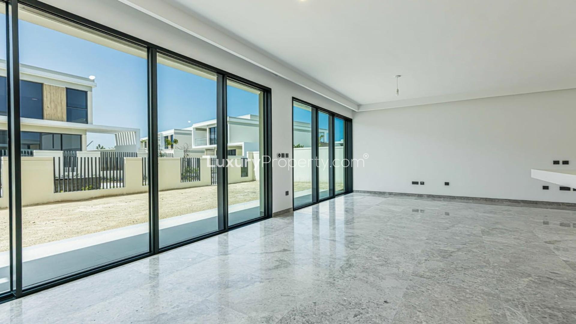 Exclusive Vastu Villa patio view in Tilal Al Ghaf, Harmony 2, Dubai