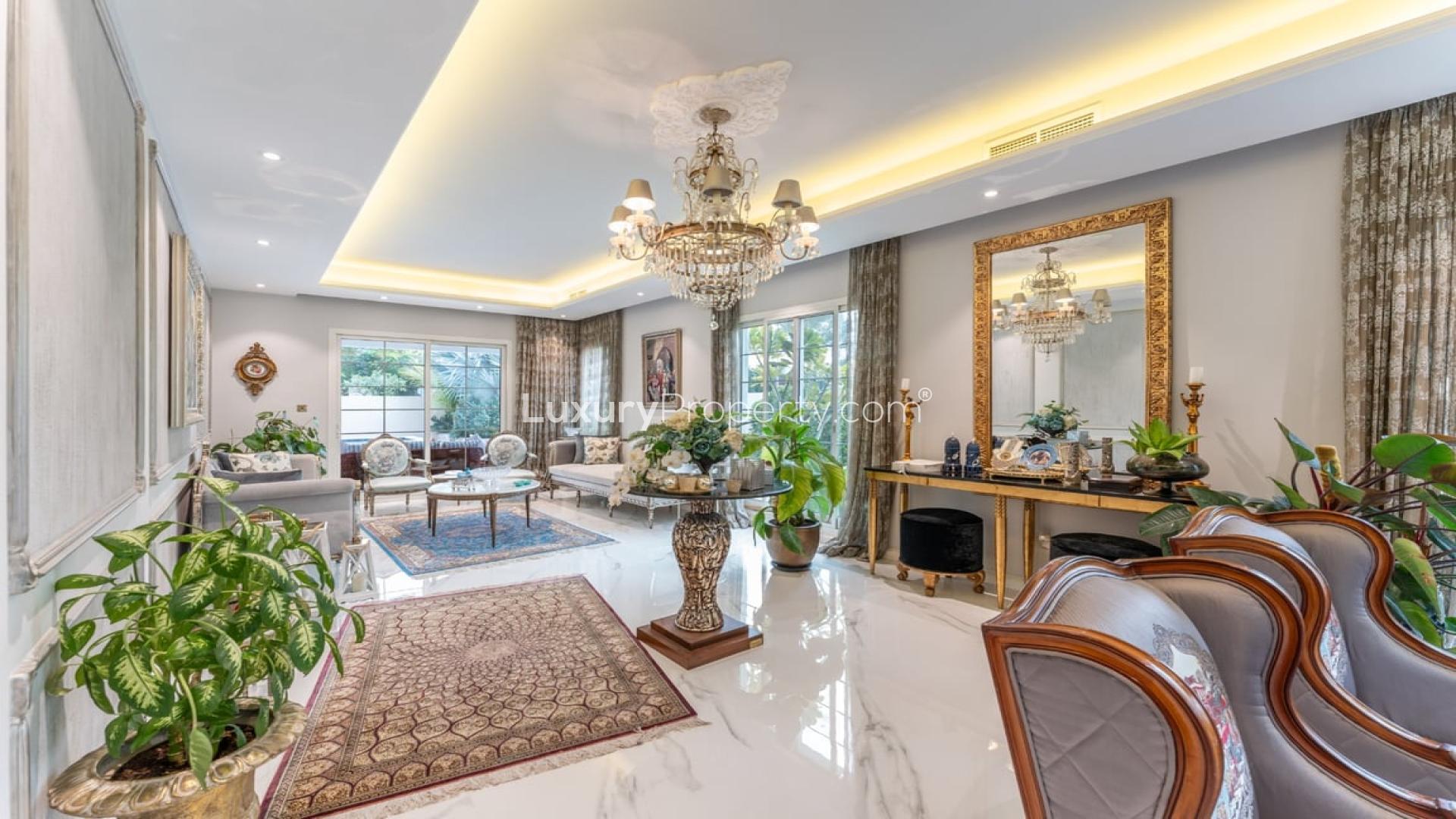 Upgraded single-row corner villa with pool for sale in Rahat, Mudon community