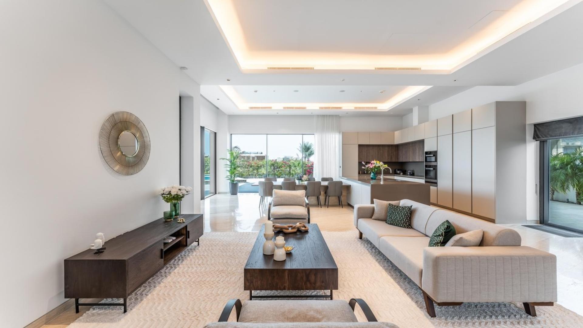 Luxurious Dubai Hills Estate villa interior with modern decor and large windows