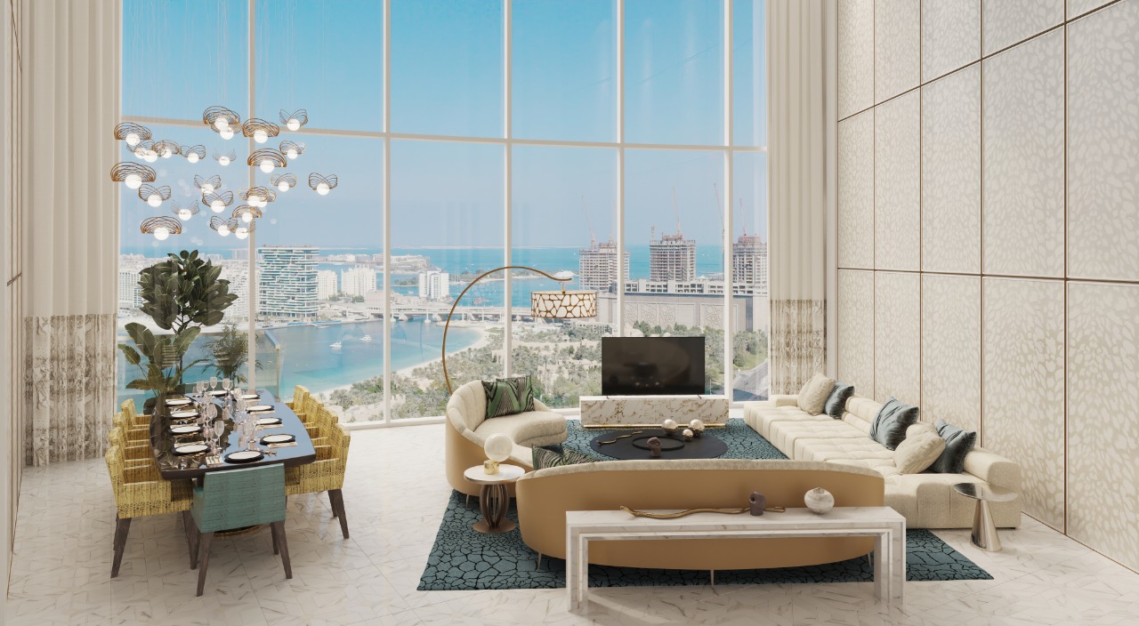 Luxurious Dubai Marina penthouse with private pool and skyline view for sale