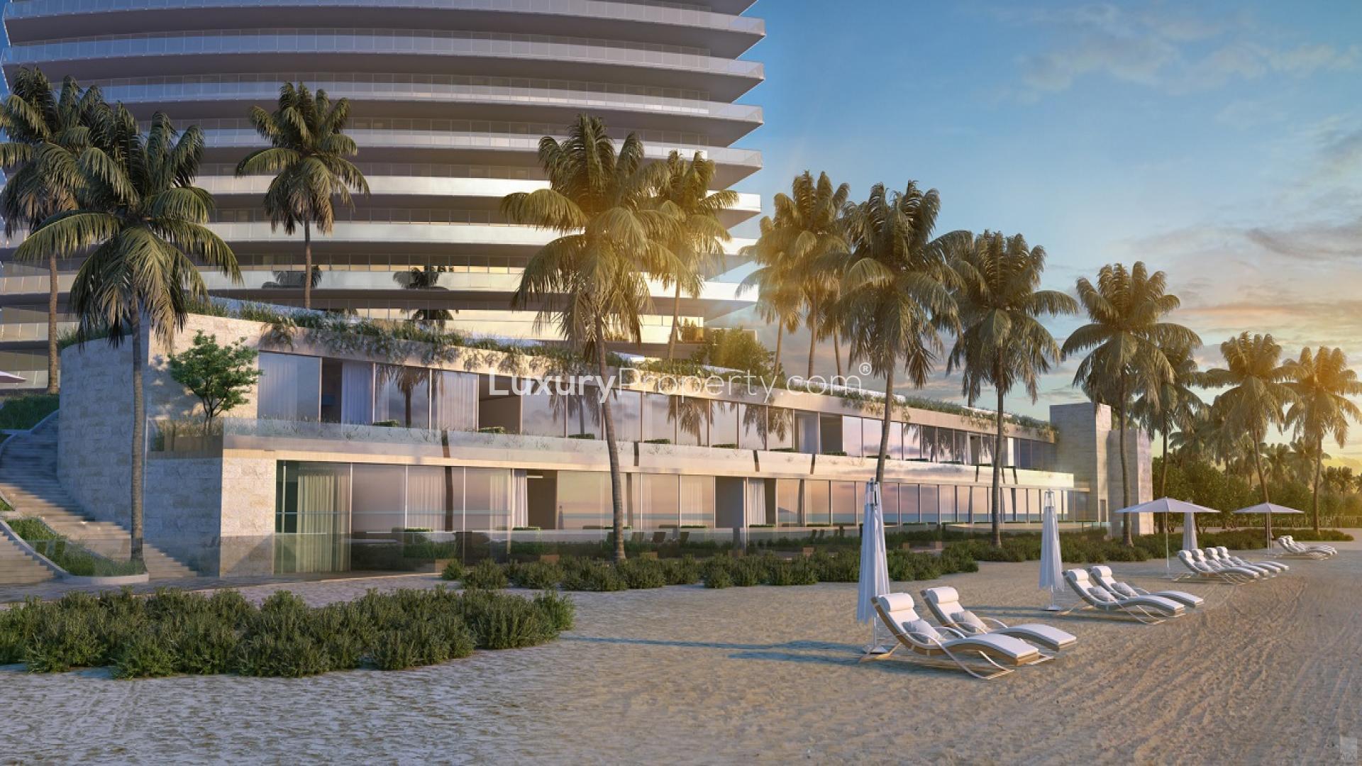 Modern penthouse exterior at Armani Beach Residences, Palm Jumeirah, with sleek architectural design