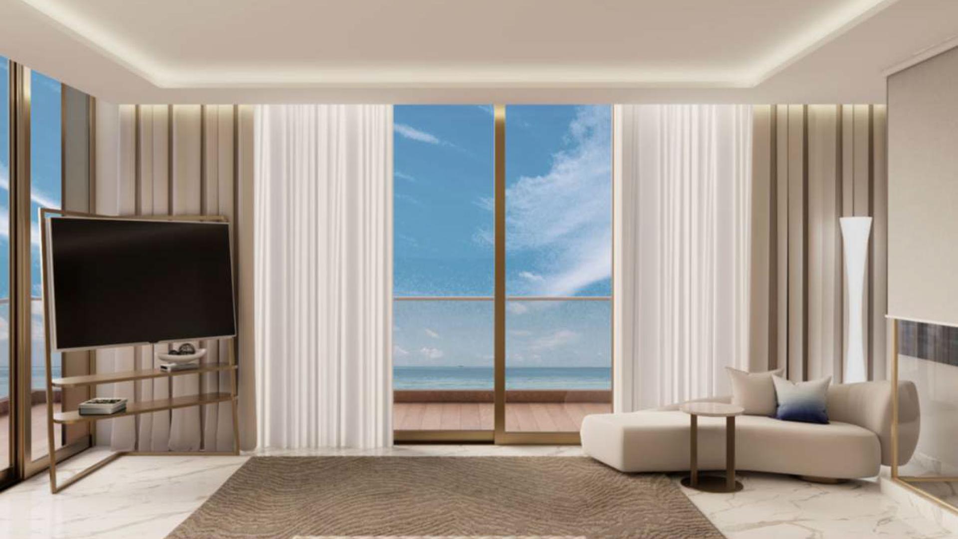 Luxurious penthouse living room with ocean view in Galle, Talpe Unawatuna, for sale