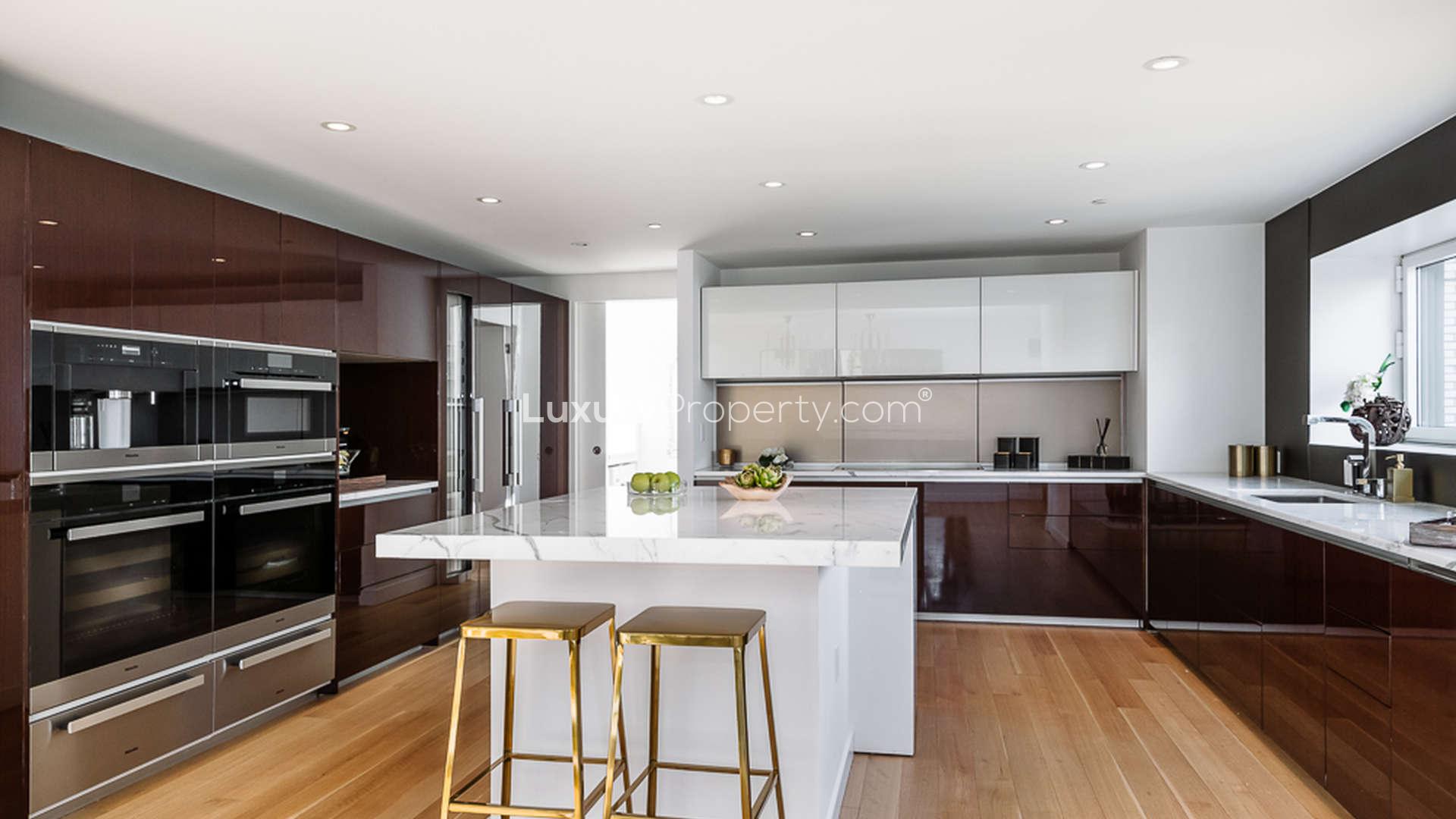 Lavish dining area in 5-bed Manhattan penthouse at 135 West 52nd Street, New York