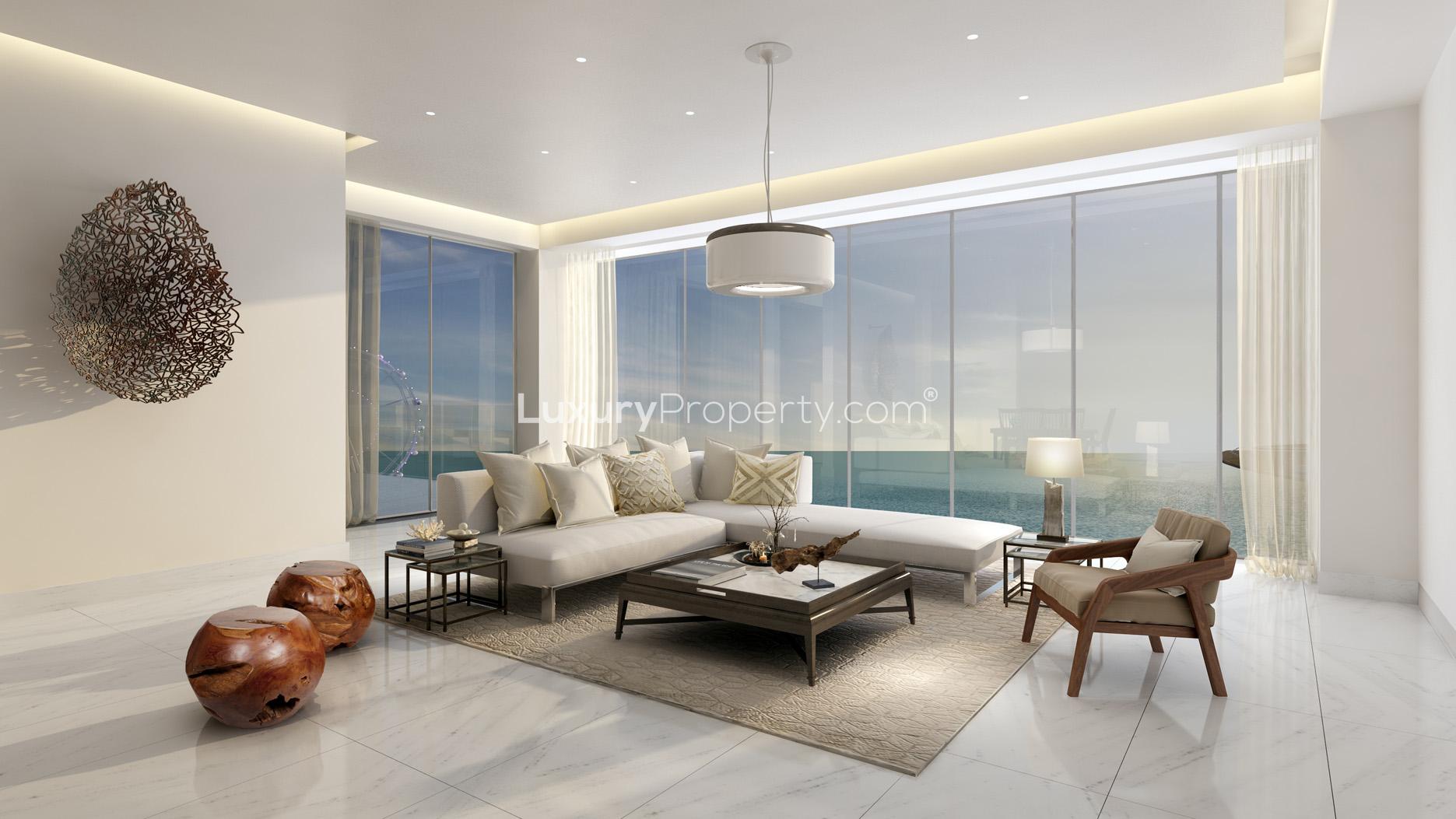 Luxury dining and kitchen area in 5-bedroom penthouse, 1 JBR, Jumeirah Beach Residence