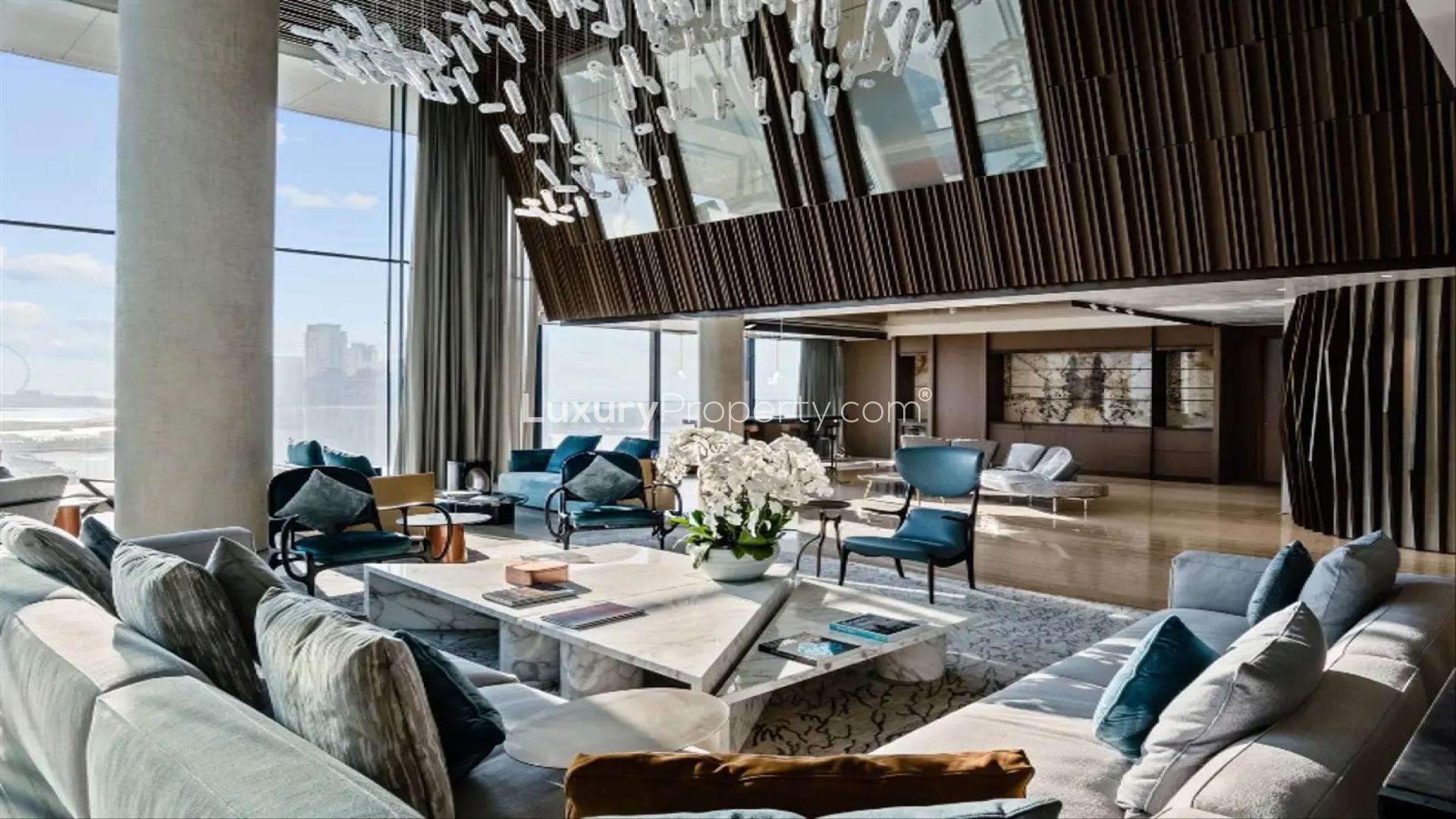 Luxury penthouse infinity pool with skyline view at Palm Jumeirah, One at Palm Jumeirah