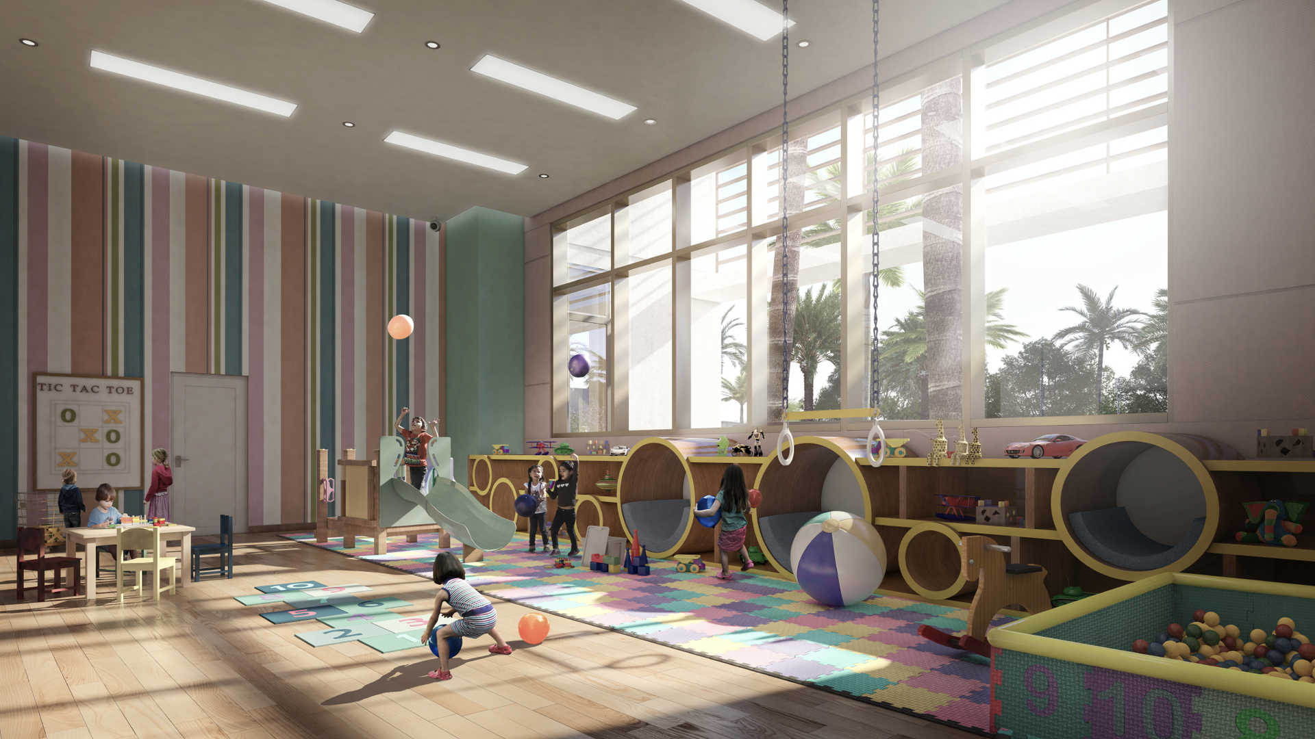 Modern architecture and lush landscaping at Banyan Tree Residences, Hillside Dubai