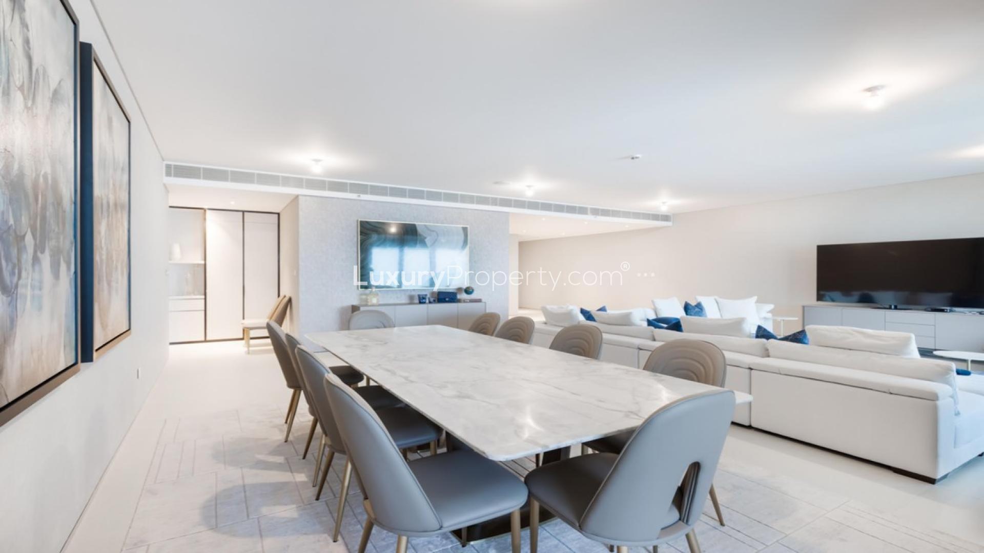 Luxurious living room in five-bed penthouse, The Address Jumeirah, Jumeirah Beach Residence