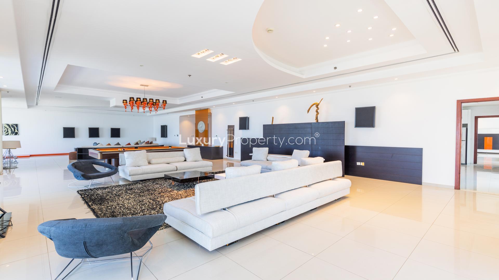 Stunning sea and Palm views from Dubai Marina penthouse, Emirates Crown, Ref LP16080