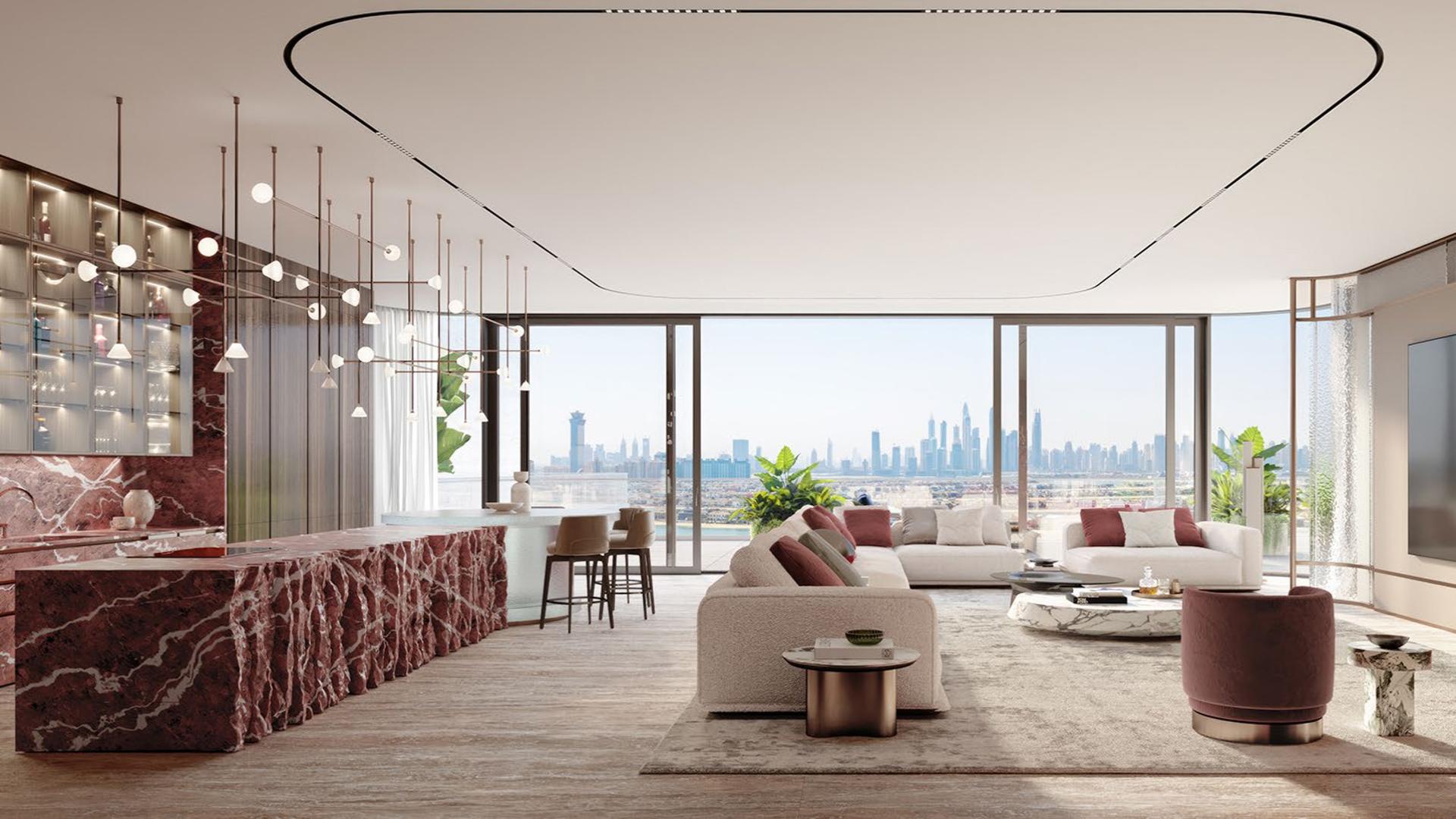 Waterfront penthouse terrace with stunning sea views at ORLA Dorchester Collection, Palm Jumeirah