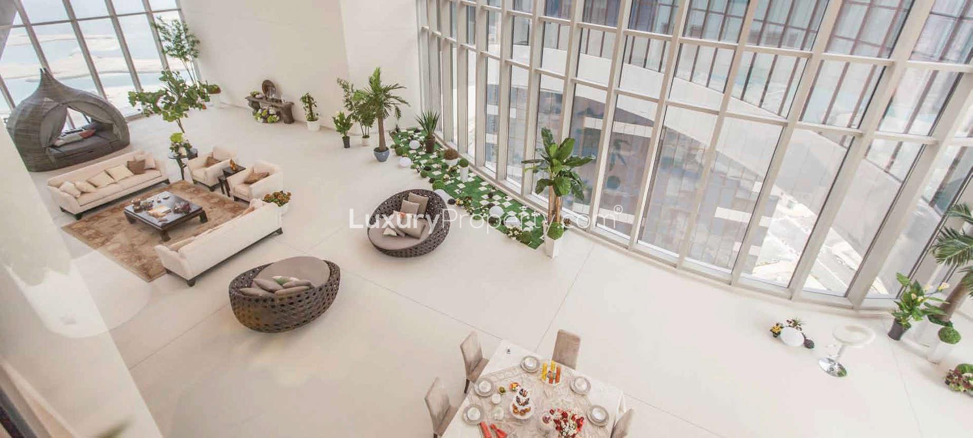 Luxurious penthouse lobby in Gate Tower, Shams Abu Dhabi, featuring elegant seating and decor