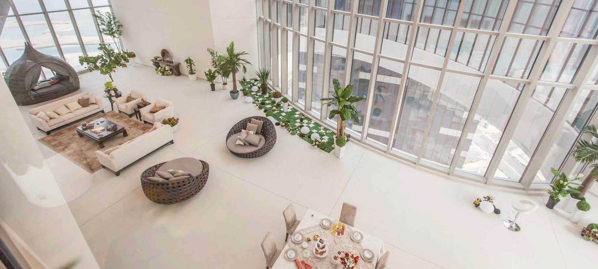 Luxurious penthouse lobby in Gate Tower, Shams Abu Dhabi, featuring elegant seating and decor