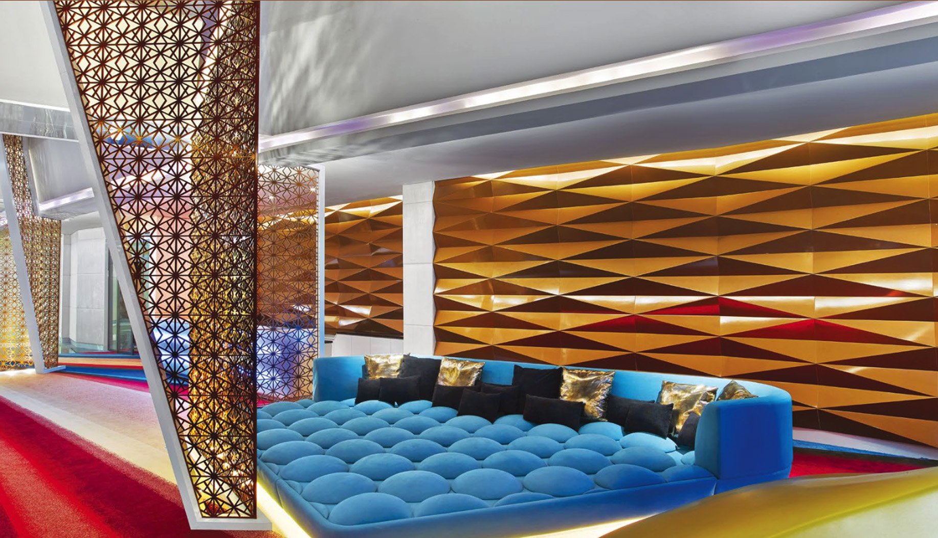 Luxurious interior of five-bedroom penthouse at Noura Tower, Al Habtoor City, Business Bay