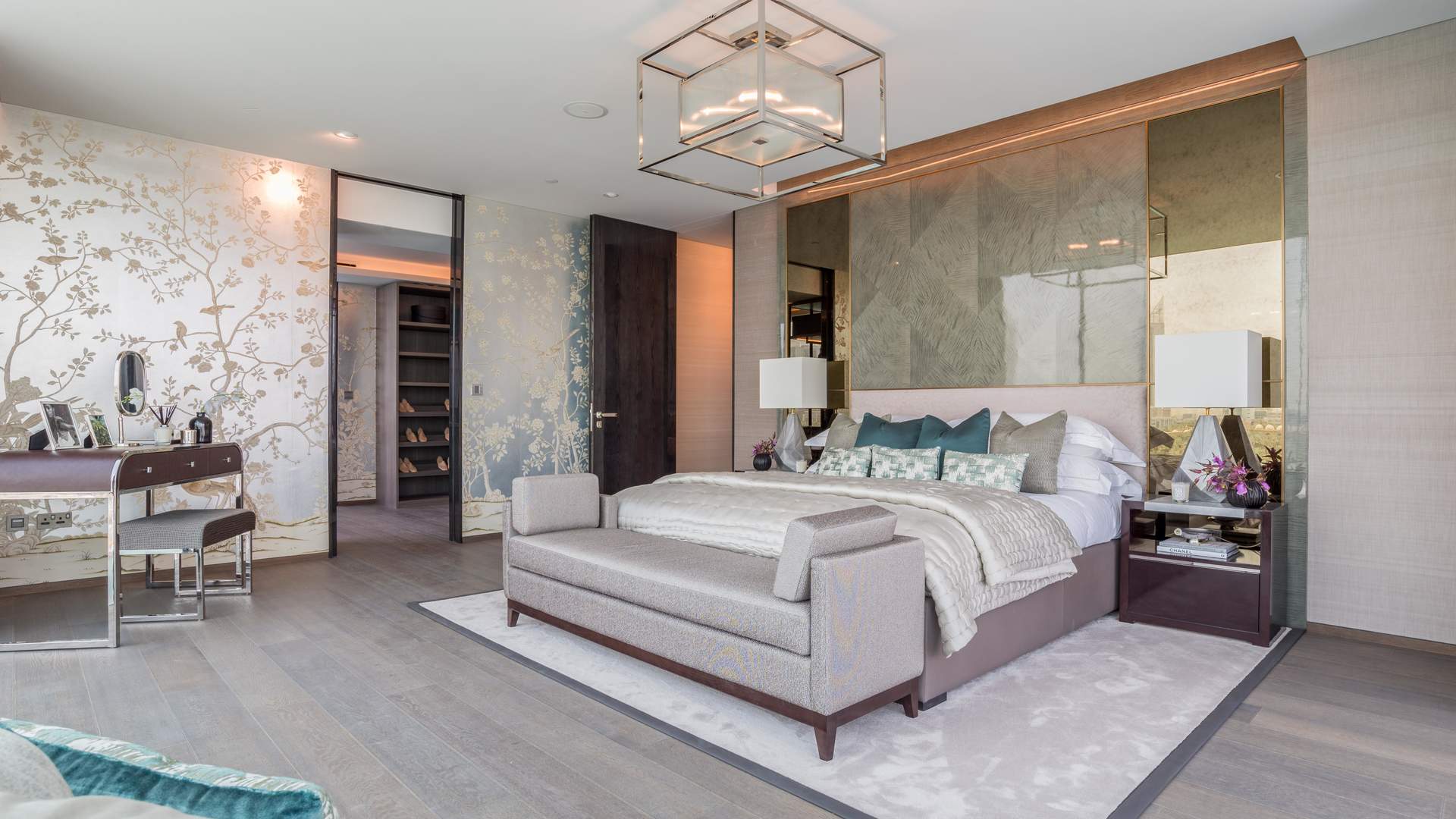 Luxurious penthouse bathroom with beachfront views at One Palm, Palm Jumeirah