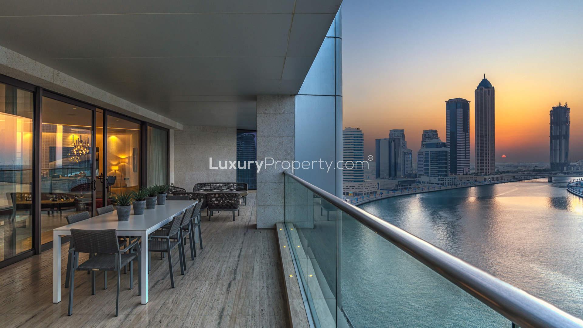 Luxurious penthouse office with panoramic canal and Burj views in Business Bay, Volante