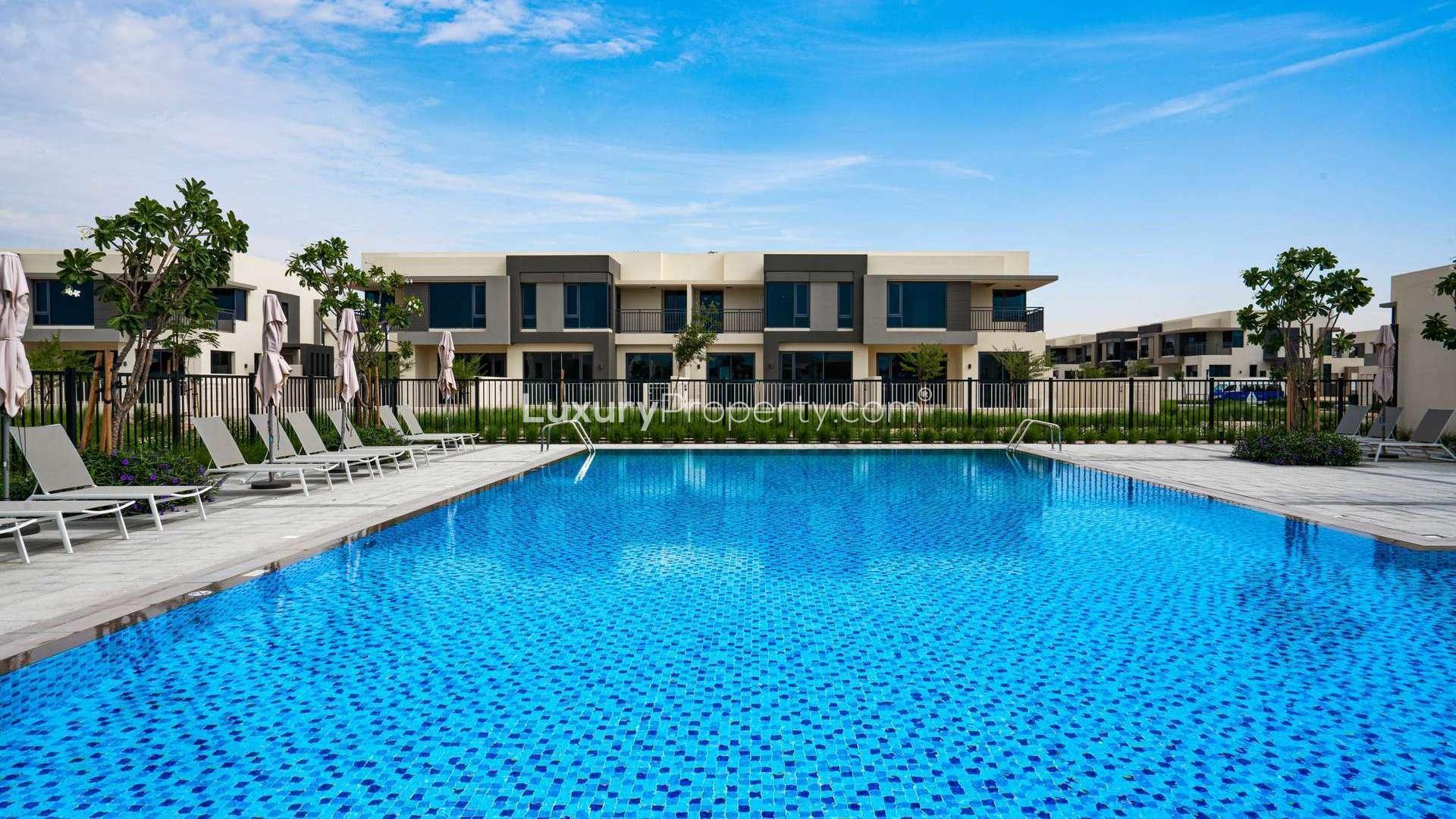 Luxury townhouse with pool in Maple at Dubai Hills Estate, available for rent