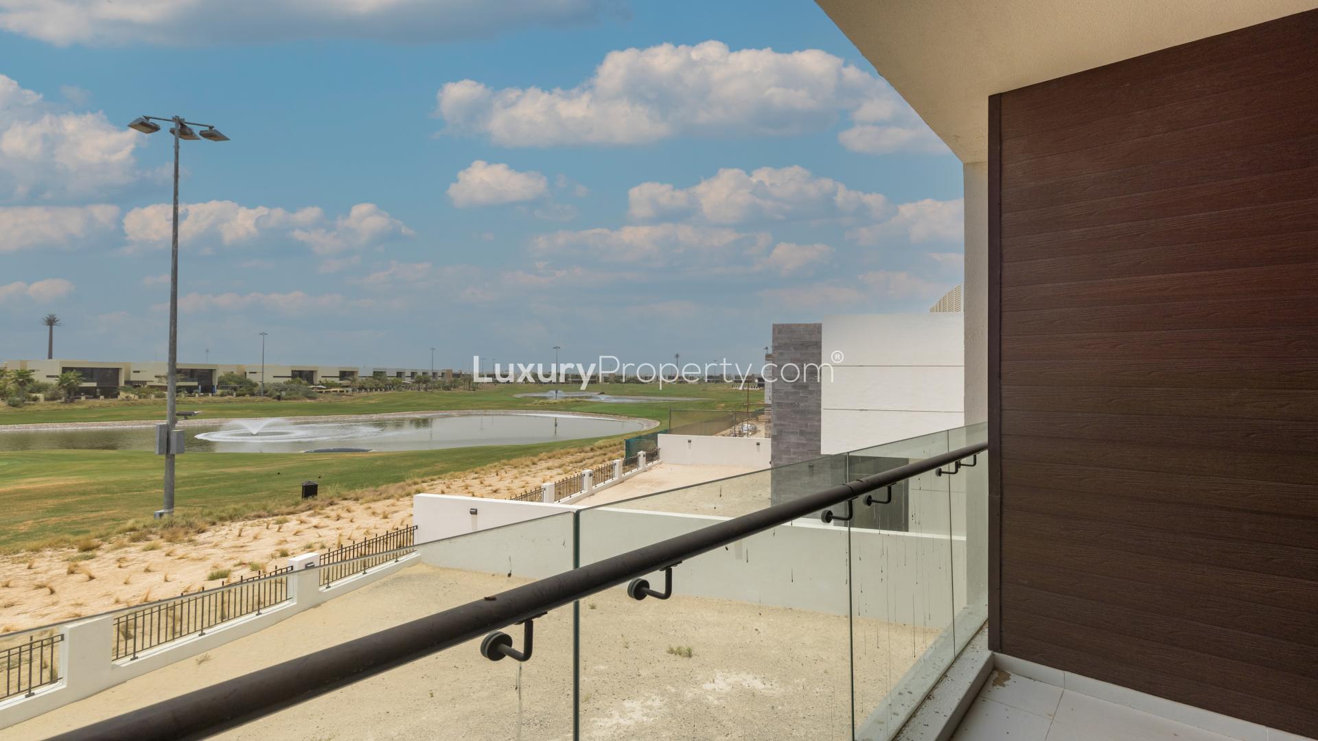 Brand new villa interior with large windows, Trevi, Damac Hills, golf course views