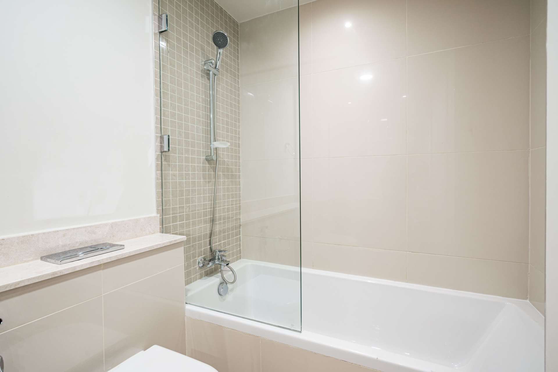 Bright bedroom in 5-bedroom Maple townhome, Dubai Hills Estate, with modern decor and large window